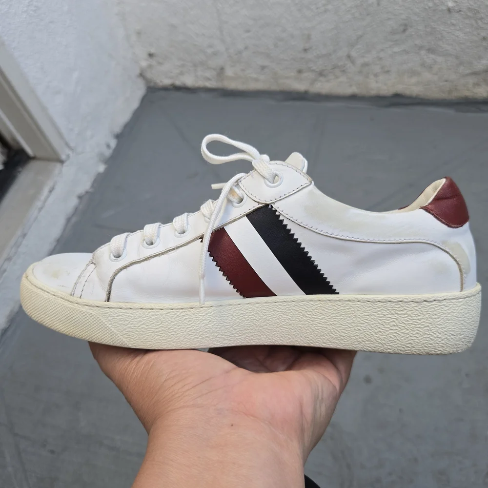 Moncler White and Red Women Sneakers Size 37 - Picture 6 of 8